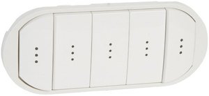 Фото Legrand Celiane 068020 Клавиша пятерная (подсветка, белая)