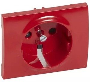 Фото Legrand Galea Life 777079 Крышка розетки (2P+E, шторки, красная)