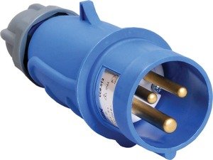 Фото IEK PSN01-016-3 Вилка переносная ССИ-013 16А-6ч/200-250В 2Р+РЕ IP44 MAGNUM