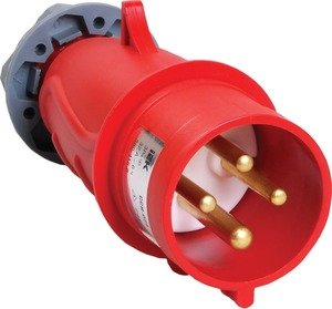 Фото IEK PSN02-032-4 Вилка переносная ССИ-024 32А-6ч/380-415В 3Р+РЕ IP44 MAGNUM