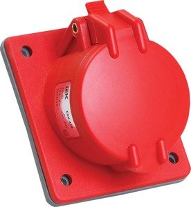 Фото IEK PSN42-016-4 Розетка встраиваемая ССИ-414 16А-6ч/380-415В 3Р+PЕ IP44 MAGNUM