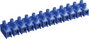 Фото IEK UZV6-010-06 Зажим винтовой ЗВИ-10 н/г 2,5-6мм2 12пар синие