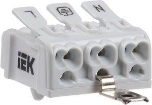 Фото IEK UKZ-B06-3P-F1-E1-10 Клемма пружинная соединительная КСПнз3-L+N+PE