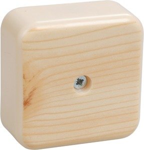 Фото IEK UKO10-050-050-020-K34 Коробка КМ41206-04 распаячная для о/п 50х50х22 мм сосна (4 клеммы 3мм2)