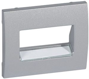 Фото Legrand Galea Life 771375 Крышка розетки компьютерной (2хRJ45/RJ11, aluminium)