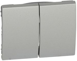 Фото Legrand Galea Life 771312 Клавиша двойная (soft aluminium)