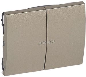 Фото Legrand Galea Life 771479 Клавиша двойная (индикация, titanium)