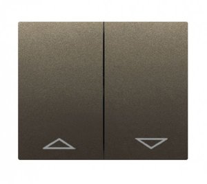 Фото Legrand Galea Life 771214 Клавиша двойная для управления рольставнями и жалюзи (стрелки, dark bronze)