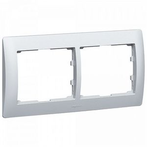 Фото Legrand DIY Galea Life 696852 Рамка 2-постовая (горизонтальная, алюминий)