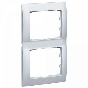 Фото Legrand DIY Galea Life 696855 Рамка 2-постовая (вертикальная, алюминий)