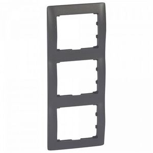 Фото Legrand DIY Galea Life 696836 Рамка 3-постовая (вертикальная, темная бронза)