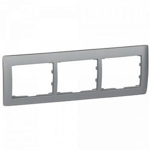 Фото Legrand DIY Galea Life 696853 Рамка 3-постовая (горизонтальная, алюминий)