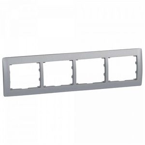 Фото Legrand DIY Galea Life 696854 Рамка 4-постовая (горизонтальная, алюминий)