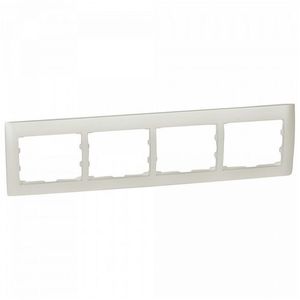 Фото Legrand DIY Galea Life 696994 Рамка 4-постовая (горизонтальная, жемчуг)