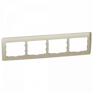 Фото Legrand DIY Galea Life 696874 Рамка 4-постовая (горизонтальная, титан)