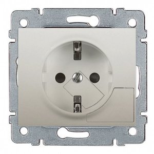 Фото Legrand Galea Life 771524 Розетка с заземляющим контактом (16 А, под рамку, скрытая установка, pearl)