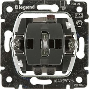 Фото Legrand Galea Life 775822 Выключатель одноклавишный (10 А, индикация, механизм, скрытая установка)