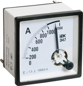 Фото IEK IPA10-6-1000-E Амперметр Э47 1000-5А кл точн 1 5 72х72мм