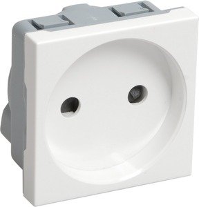 Фото IEK CKK-40D-RSB2-K01-K Розетка без з-к 2к (на 2 модуля) ПРАЙМЕР белая РКС-20-20-П-К