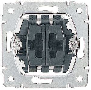 Фото Legrand Galea Life 775814 Выключатель кнопочный двухклавишный для рольставней (10 А, механизм, с/у)