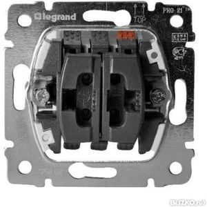 Фото Legrand Galea Life 775808 Переключатель двухклавишный проходной (10 А, механизм, с/у)