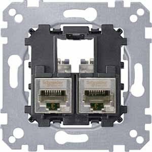 Фото Schneider Electric System M MTN4576-0022 Розетка компьютерная (RJ45, cat.6, STP, механизм, скрытая установка)
