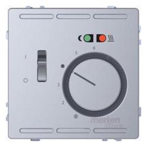 Фото Merten D-Life MTN5764-6036 Термостат теплого пола (10 А, под рамку, скрытая установка, нержавеющая сталь)