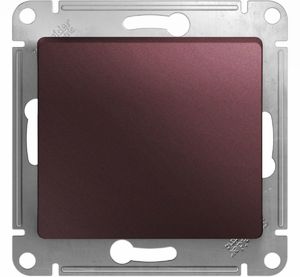 Фото Schneider Electric GSL001111 GLOSSA 1-клавишный ВЫКЛЮЧАТЕЛЬ,сх.1,10AX, механизм, БАКЛАЖАНОВЫЙ
