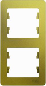 Фото Schneider Electric Glossa GSL001006 Рамка 2-постовая (вертикальная, фисташковый)