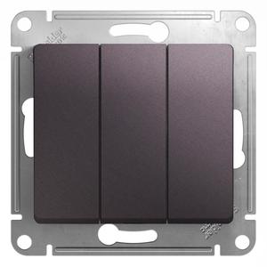 Фото Schneider Electric GSL001431 GLOSSA 3-клавишный ВЫКЛЮЧАТЕЛЬ,сх.3,10AX, механизм, СИРЕНЕВЫЙ ТУМАН