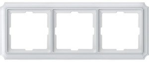 Фото Schneider Electric Merten Antique MTN483319 Рамка 3-постовая (универсальная, полярно-белый)