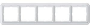 Фото Schneider Electric Merten Antique MTN483519 Рамка 5-постовая (универсальная, полярно-белый)