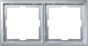 Фото Schneider Electric Merten Artec MTN481260 Рамка 2-постовая (универсальная, алюминий)