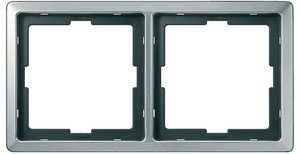 Фото Schneider Electric Merten Artec MTN481246 Рамка 2-постовая (универсальная, сталь)