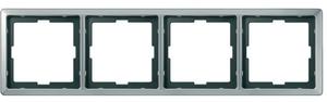 Фото Schneider Electric Merten Artec MTN481446 Рамка 4-постовая (универсальная, сталь)