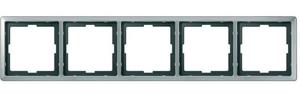Фото Schneider Electric Merten Artec MTN481546 Рамка 5-постовая (универсальная, сталь)