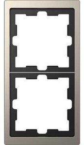 Фото Schneider Electric Merten D-Life MTN4020-6550 Рамка 2-постовая (универсальная, никель)