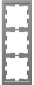 Фото Schneider Electric Merten D-Life MTN4030-6536 Рамка 3-постовая (универсальная, нержавеющая сталь)
