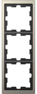 Фото Schneider Electric Merten D-Life MTN4030-6550 Рамка 3-постовая (универсальная, никель)