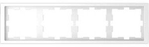 Фото Schneider Electric Merten D-Life MTN4040-6535 Рамка 4-постовая (универсальная, белый лотос)
