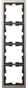 Фото Schneider Electric Merten D-Life MTN4040-6550 Рамка 4-постовая (универсальная, никель)