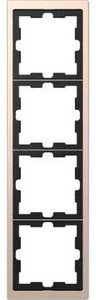 Фото Schneider Electric Merten D-Life MTN4040-6551 Рамка 4-постовая (универсальная, шампань)