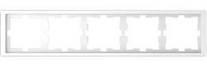 Фото Schneider Electric Merten D-Life MTN4050-6535 Рамка 5-постовая (универсальная, белый лотос)
