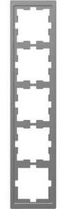 Фото Schneider Electric Merten D-Life MTN4050-6536 Рамка 5-постовая (универсальная, нержавеющая сталь)