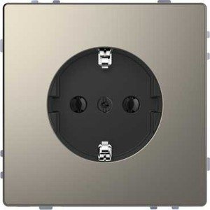 Фото Schneider Electric Merten D-Life MTN2301-6050 Розетка с заземляющим контактом (16 А, под рамку, скрытая установка, никель)