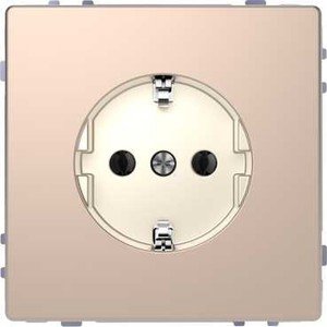 Фото Schneider Electric Merten D-Life MTN2301-6051 Розетка с заземляющим контактом (16 А, под рамку, скрытая установка, шампань)