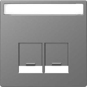 Фото Merten D-Life MTN4574-6036 Крышка розетки компьютерной (RJ45, нержавеющая сталь)