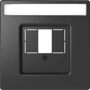 Фото Merten D-Life MTN4250-6034 Крышка розетки TAE/Audio/USB (RJ45/RJ11/RJ12/USB/Audio, антрацит)