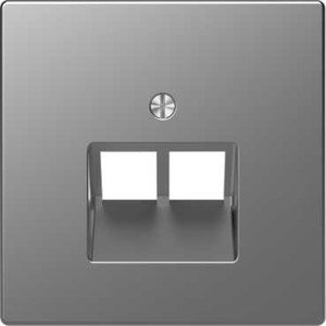 Фото Schneider Electric Merten D-Life MTN4522-6036 Крышка розетки информационной (2xRJ45, нержавеющая сталь)