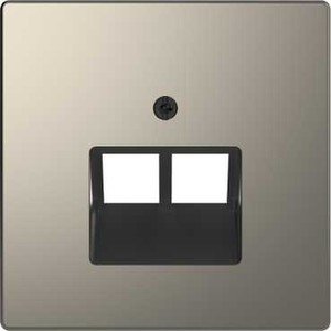 Фото Schneider Electric Merten D-Life MTN4522-6050 Крышка розетки информационной (2xRJ45, никель)